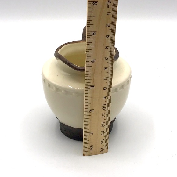 NWOT 4 pc. Set CBK porcelain sugar creamer salt pepper white and brown. - Picture 7 of 10